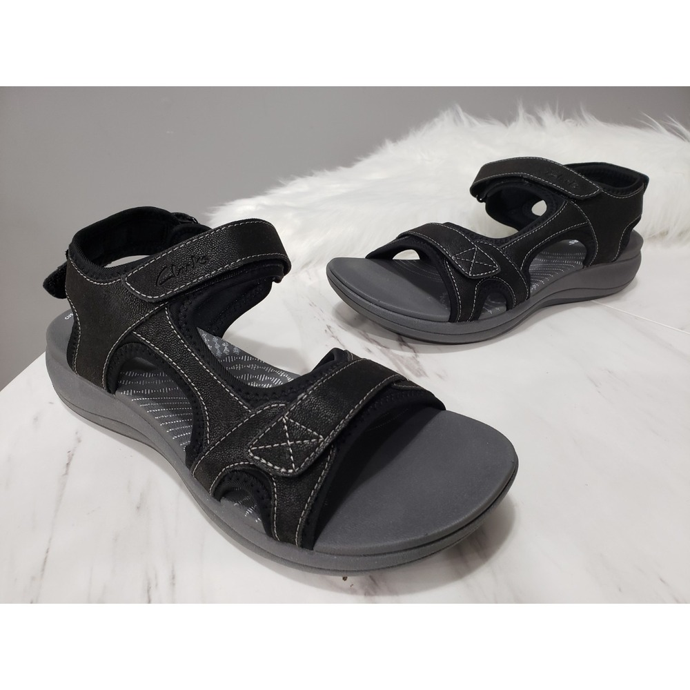 NEW NO BOX SIZE 9.5 WIDE Clarks Womens Mira Bay Black 26171412 SANDALS